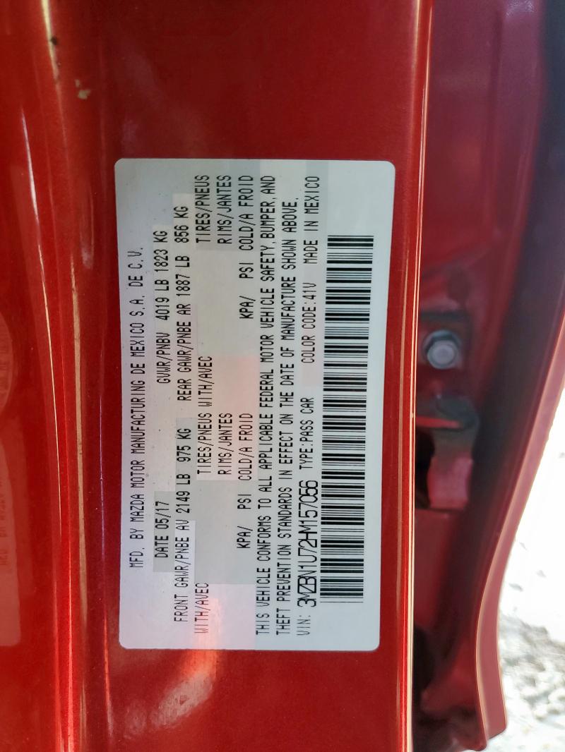 2017 MAZDA 3 SPORT 3MZBN1U72HM157056
