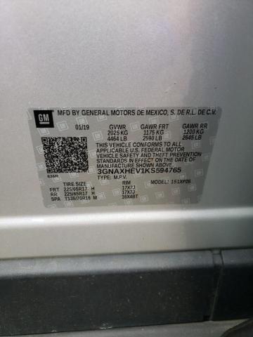 2019 CHEVROLET EQUINOX LS 3GNAXHEV1KS594765