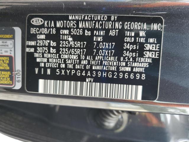 2017 KIA SORENTO LX 5XYPG4A39HG296698