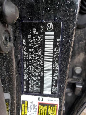 2021 LEXUS ES 350 BAS 58AGZ1B15MU109993