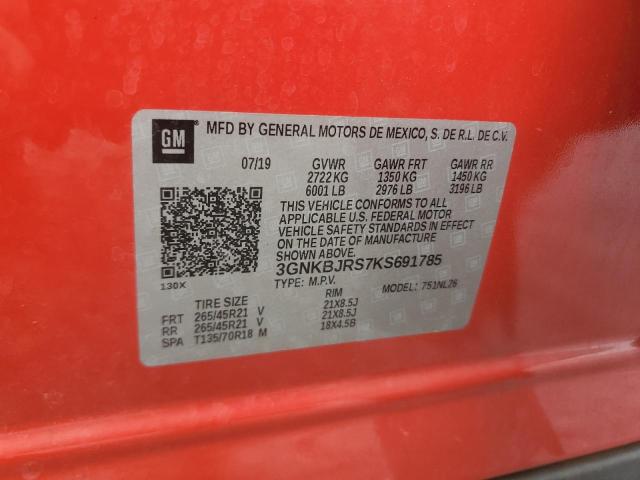 2019 CHEVROLET BLAZER RS - 3GNKBJRS7KS691785