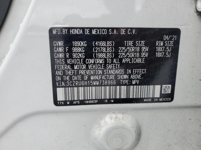 2021 HONDA HR-V SPORT 3CZRU6H15MM738966