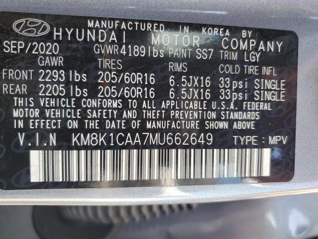 km8k1caa7mu662649 - 2021 Hyundai kona se - #56457605