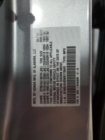 2019 HONDA ODYSSEY TO - 5FNRL6H85KB115645