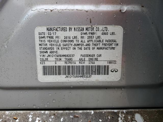 2017 INFINITI Q50 BASE JN1CV7AR6HM682037