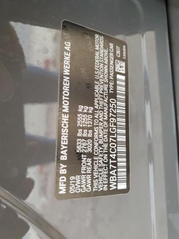 2020 BMW 740 XI WBA7T4C07LGF97250