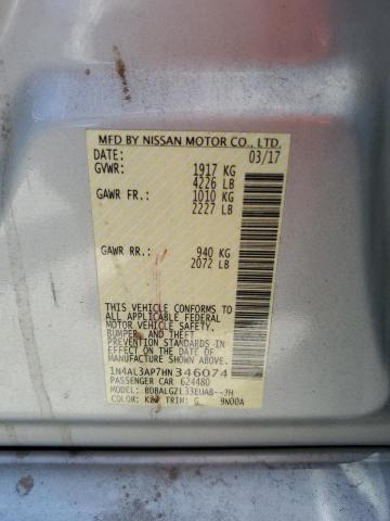 2017 NISSAN ALTIMA 2.5 - 1N4AL3AP7HN346074