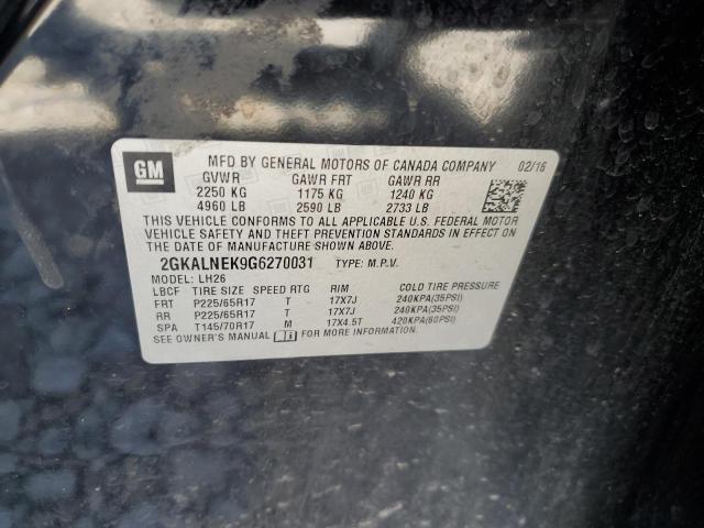 2016 GMC TERRAIN SL - 2GKALNEK9G6270031