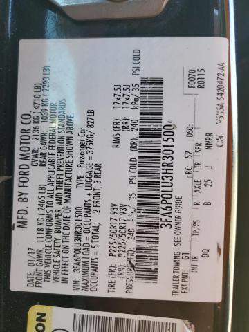 2017 FORD FUSION SE - 3FA6P0LU3HR301500