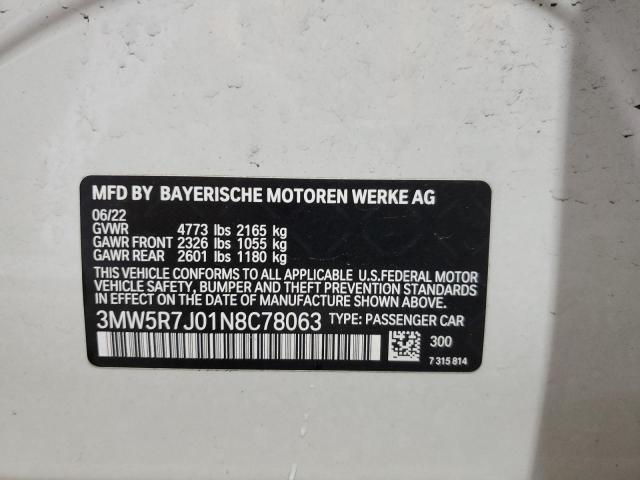 2022 BMW 330XI 3MW5R7J01N8C78063