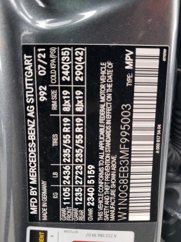 2021 MERCEDES-BENZ GLC 300 4M W1N0G8EB3MF995003