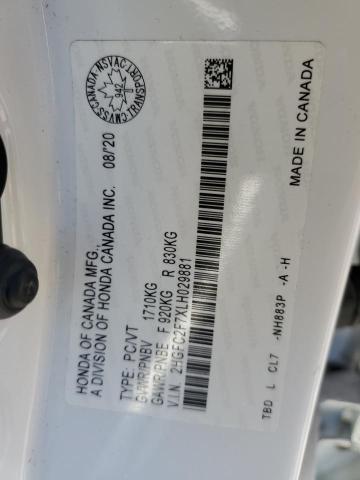 2020 HONDA CIVIC EX - 2HGFC2F7XLH029881