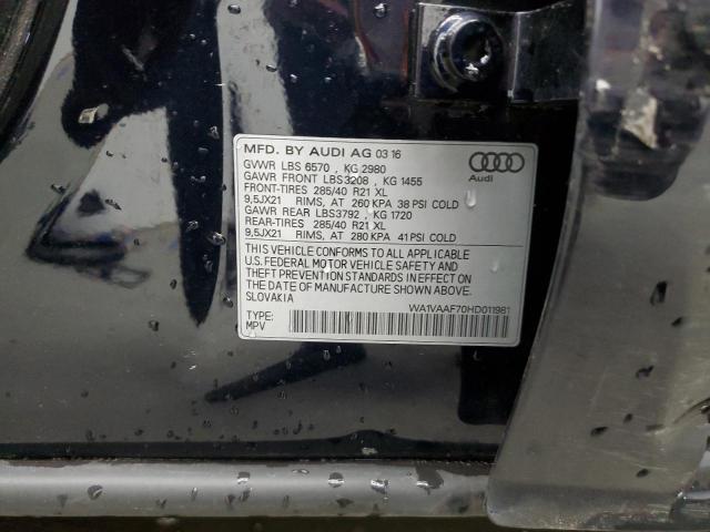 2017 AUDI Q7 PRESTIG WA1VAAF70HD011981