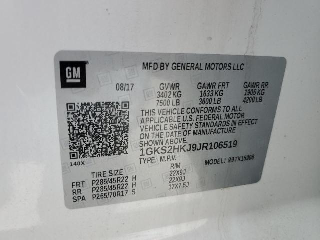 2018 GMC YUKON XL D 1GKS2HKJ9JR106519