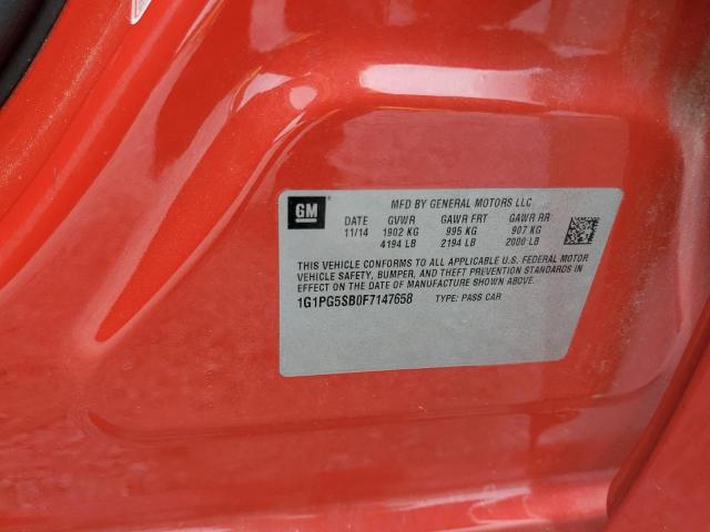 2015 CHEVROLET CRUZE LTZ 1G1PG5SB0F7147658