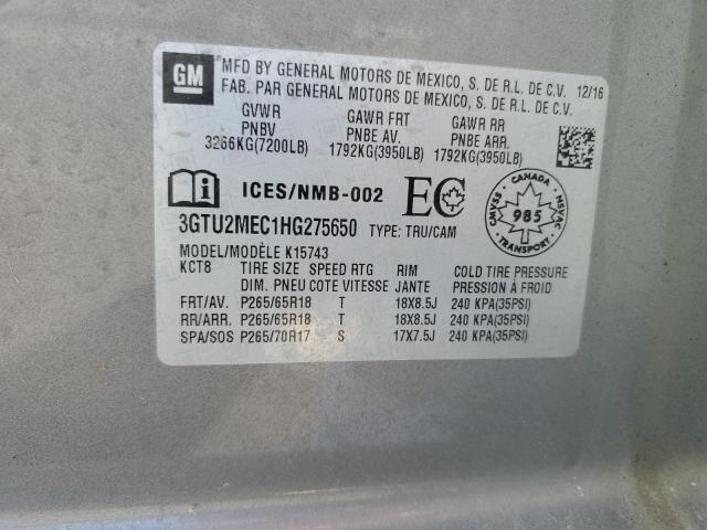 2017 GMC SIERRA K15 - 3GTU2MEC1HG275650