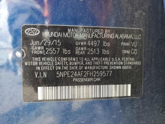 2015 HYUNDAI SONATA SE - 5NPE24AF2FH259577