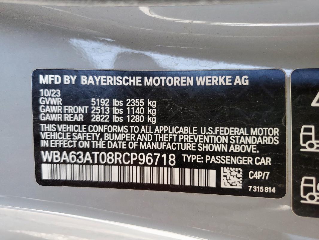 2024 BMW M440XI - WBA63AT08RCP96718