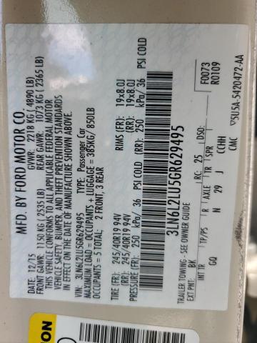 2016 LINCOLN MKZ HYBRID 3LN6L2LU5GR629495