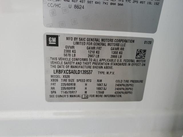 2020 BUICK ENVISION E LRBFXCSA0LD139537