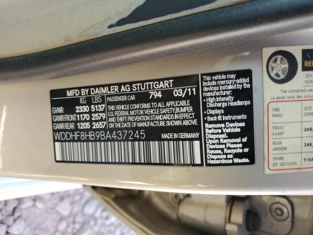 2011 MERCEDES-BENZ E 350 4MAT - WDDHF8HB9BA437245