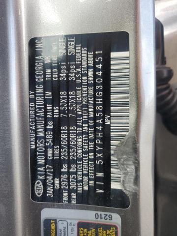 2017 KIA SORENTO EX - 5XYPH4A58HG304451