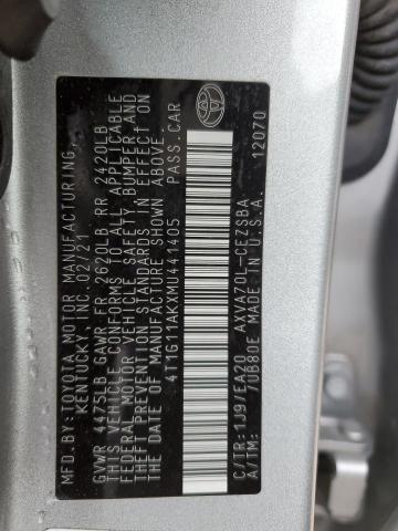 2021 TOYOTA CAMRY SE - 4T1G11AKXMU441405