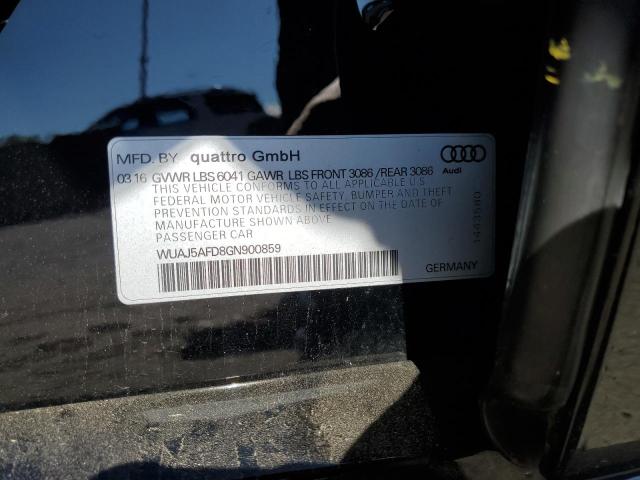 2016 AUDI S8 PLUS QU - WUAJ5AFD8GN900859