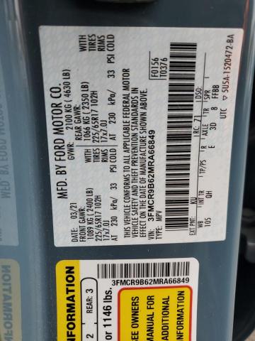 2021 FORD BRONCO SPO - 3FMCR9B62MRA66849