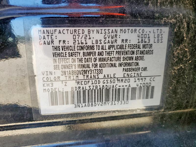 2021 NISSAN SENTRA SR 3N1AB8DV2MY317330