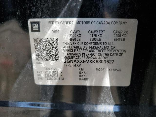 2019 CHEVROLET EQUINOX PR - 2GNAXXEVXK6303527