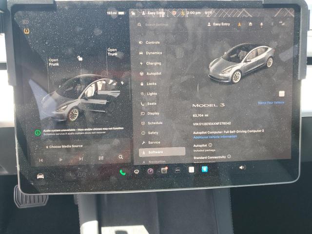 2022 TESLA MODEL 3 5YJ3E1EAXNF376042