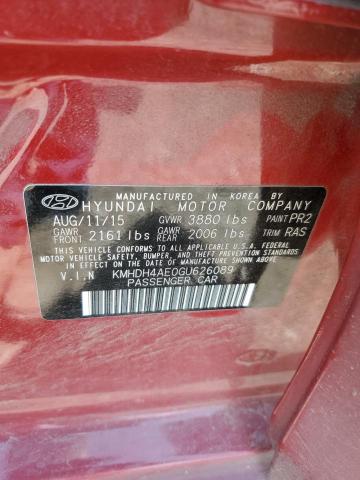 2016 HYUNDAI ELANTRA SE - KMHDH4AE0GU626089