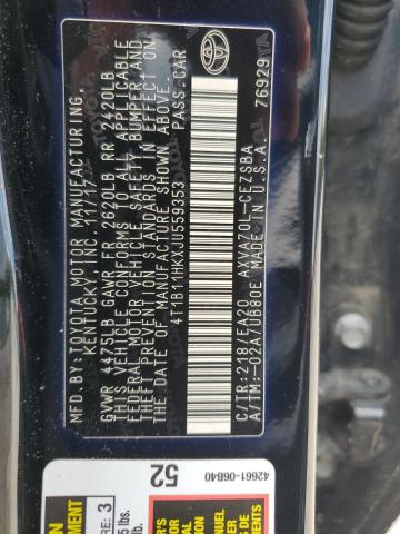 2018 TOYOTA CAMRY L - 4T1B11HKXJU559353