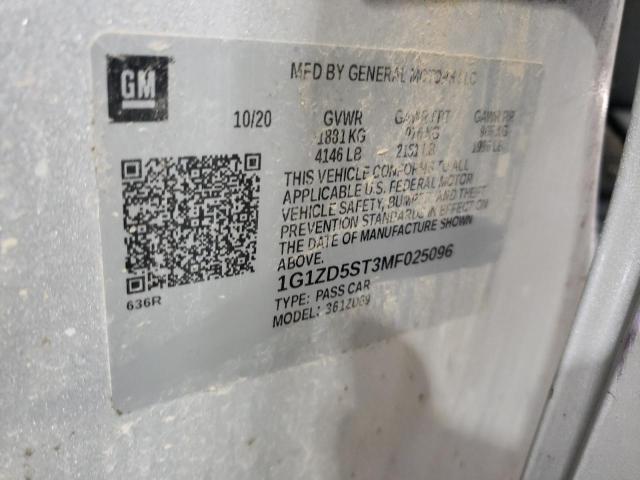 2021 CHEVROLET MALIBU LT - 1G1ZD5ST3MF025096