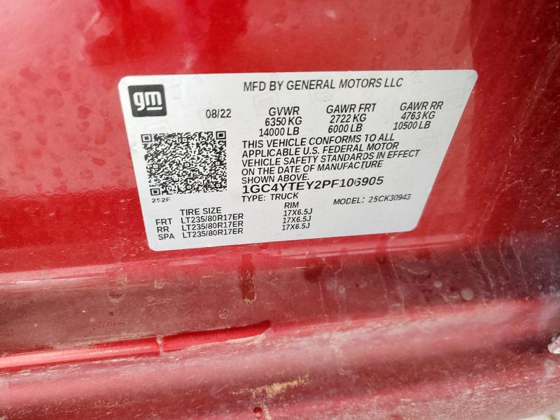2023 CHEVROLET SILVERADO - 1GC4YTEY2PF106905