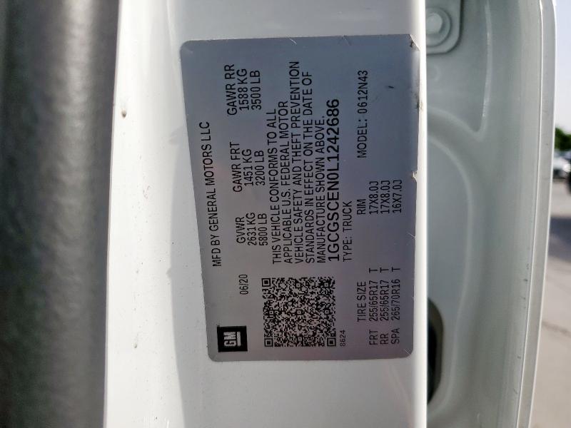 2020 CHEVROLET COLORADO L - 1GCGSCEN0L1242686