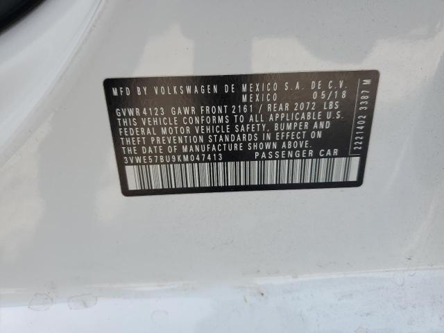 2019 VOLKSWAGEN JETTA SEL 3VWE57BU9KM047413