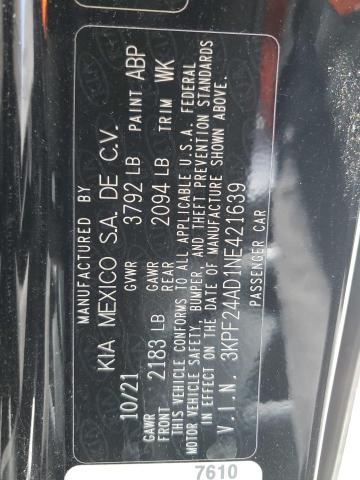 2022 KIA FORTE FE - 3KPF24AD1NE421639