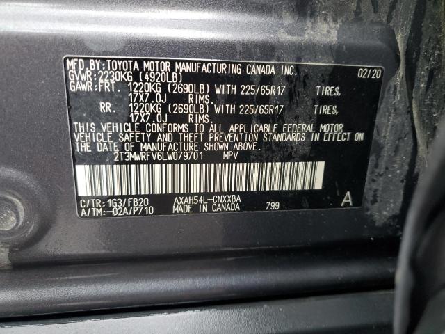 2020 TOYOTA RAV4 LE - 2T3MWRFV6LW079701