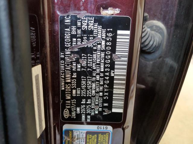2016 KIA SORENTO LX - 5XYPG4A33GG008561