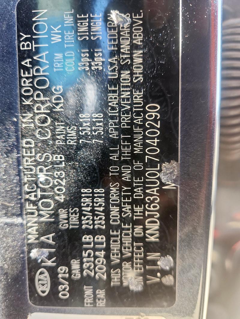 2020 KIA SOUL GT LI KNDJ63AU0L7040290