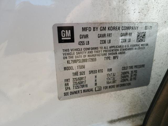 2021 CHEVROLET TRAILBLAZE - KL79MPSL0MB172659