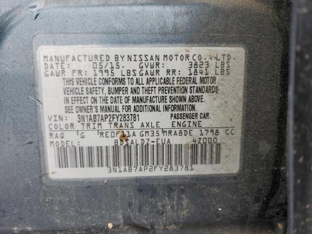 2015 NISSAN SENTRA S - 3N1AB7AP2FY283781