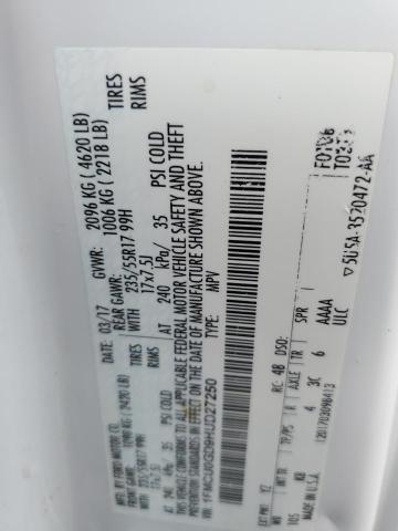 2017 FORD ESCAPE SE - 1FMCU0GD9HUD27250