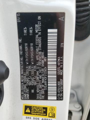 2015 TOYOTA HIGHLANDER - 5TDJKRFH3FS125824