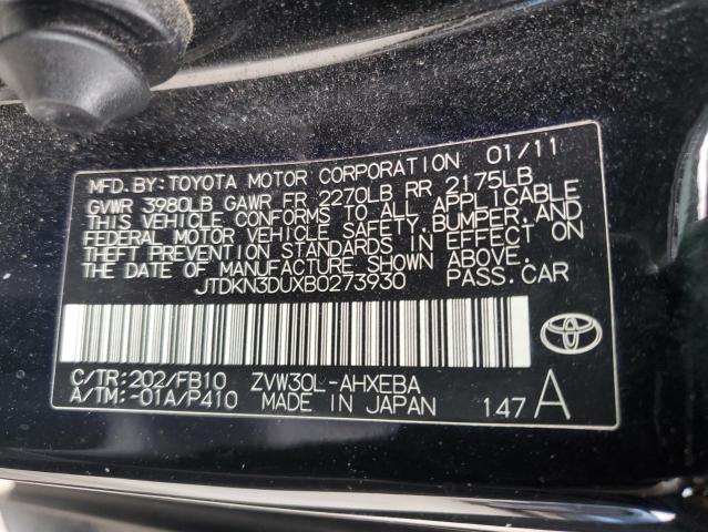 2011 TOYOTA PRIUS - JTDKN3DUXB0273930