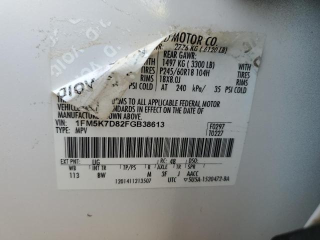 2015 FORD EXPLORER X - 1FM5K7D82FGB38613