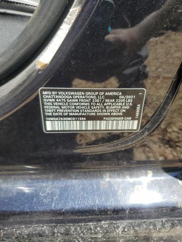 2021 VOLKSWAGEN PASSAT SE 1VWSA7A30MC011394