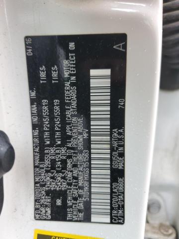 2016 TOYOTA HIGHLANDER - 5TDYKRFHXGS151563
